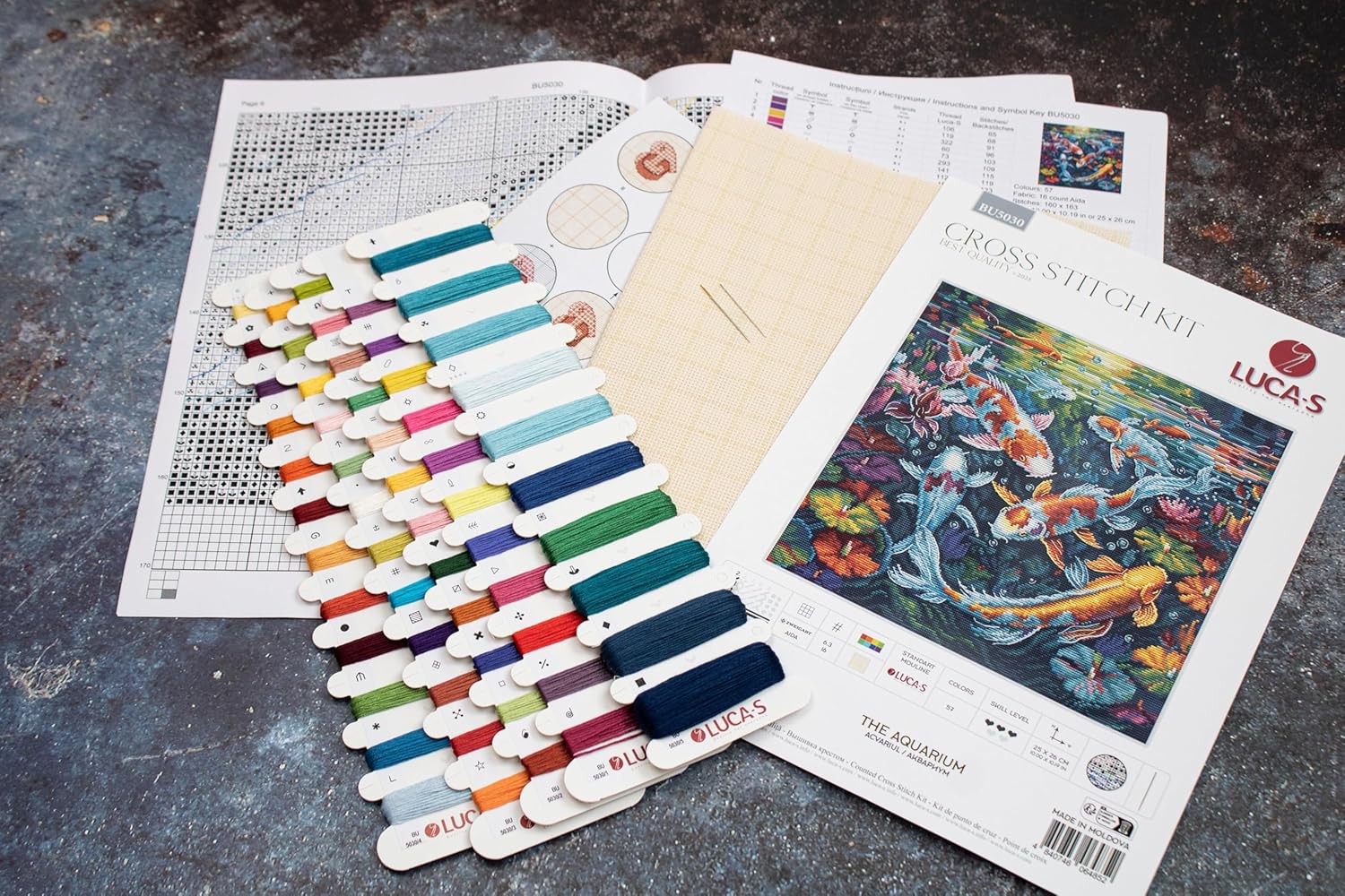 Luca-S Cross Stitch Kit - The Aquarium, BU5030