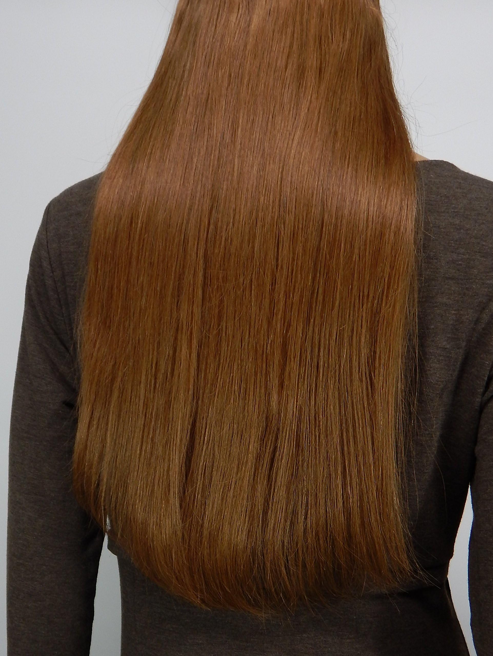 Flip in 100% Remy Human Hair No Clips, No glue, No Tape, No Damage! Super EASY!. 10 Colors to choose from. (20 Inch, 8 Chestnut Brown)
