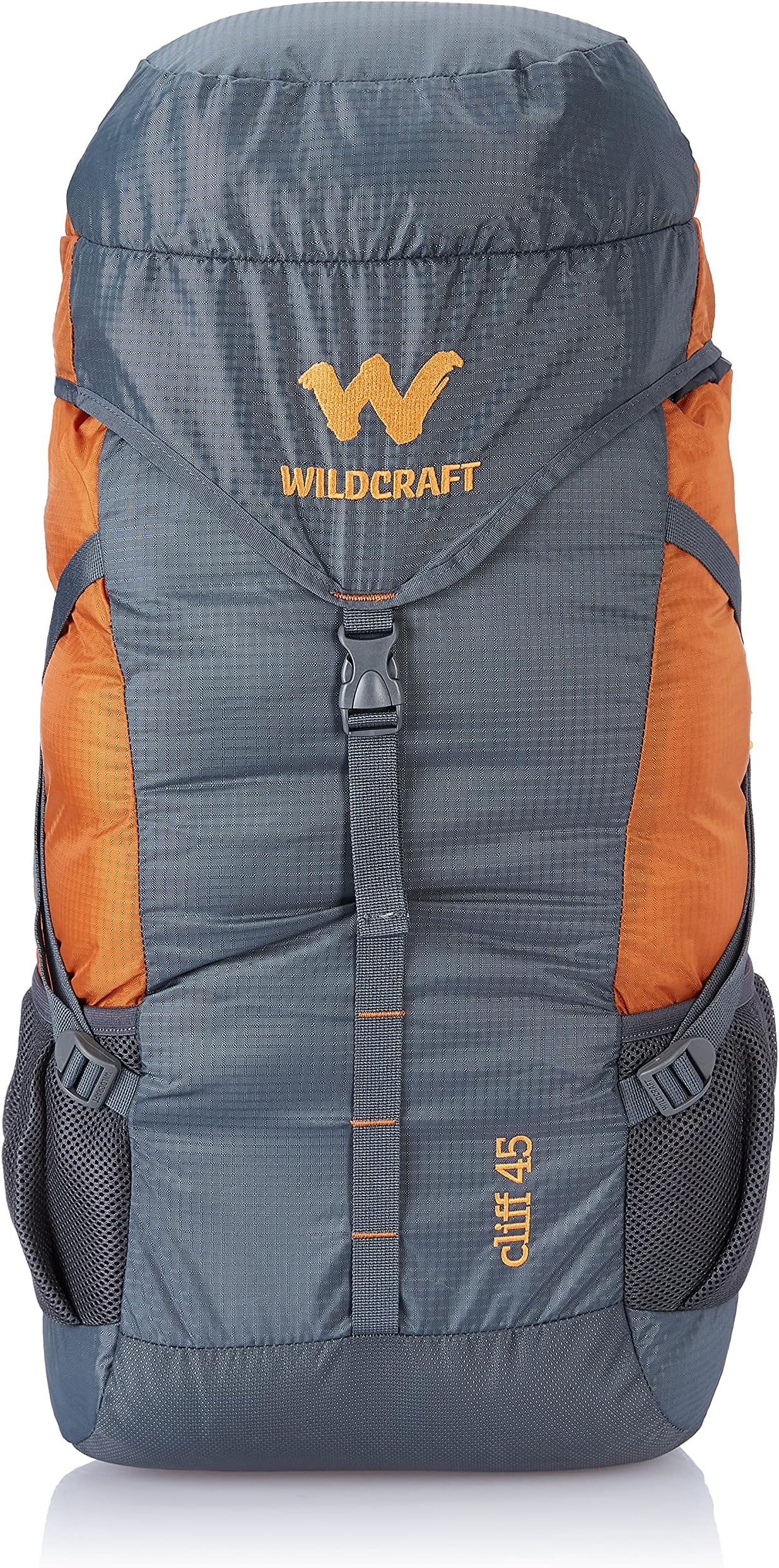 Wildcraft Rucksack (Grey/Orange, 45L)