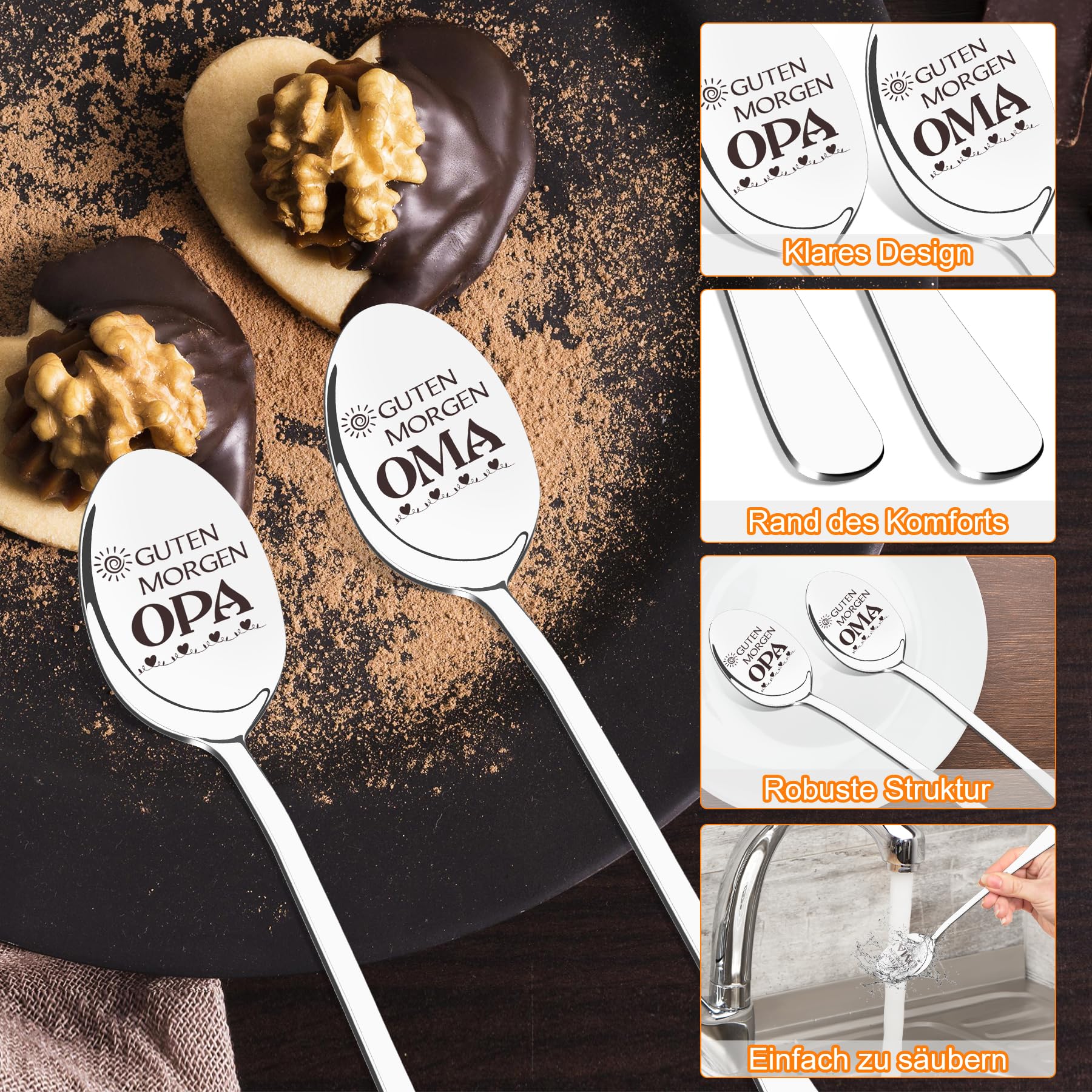 Funny Coffee Lover Spoon - Engraved Stainless Steel Gift For Mom, Dad, Grandma, Birthday - View #8