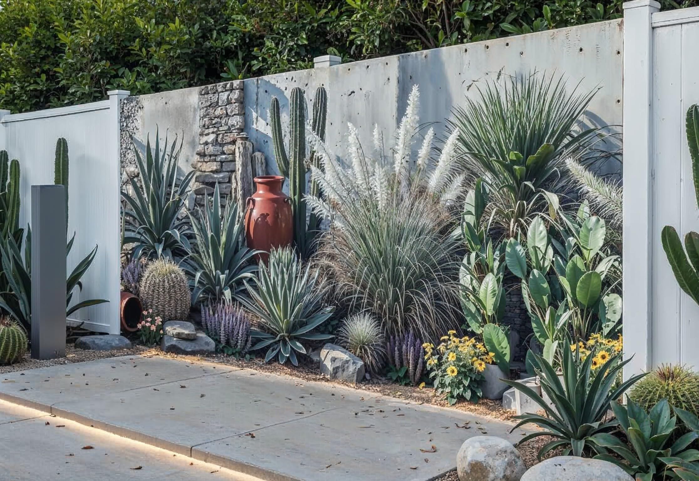 Cactus Wall Elegant Mural Curtain – Desert Garden Wall Art, Outdoor Fence Panel, Decorative Tapestry, Southwestern Home Decor, Succulent Design, Modern Garden Backdrop, Panoramic Landscape Art