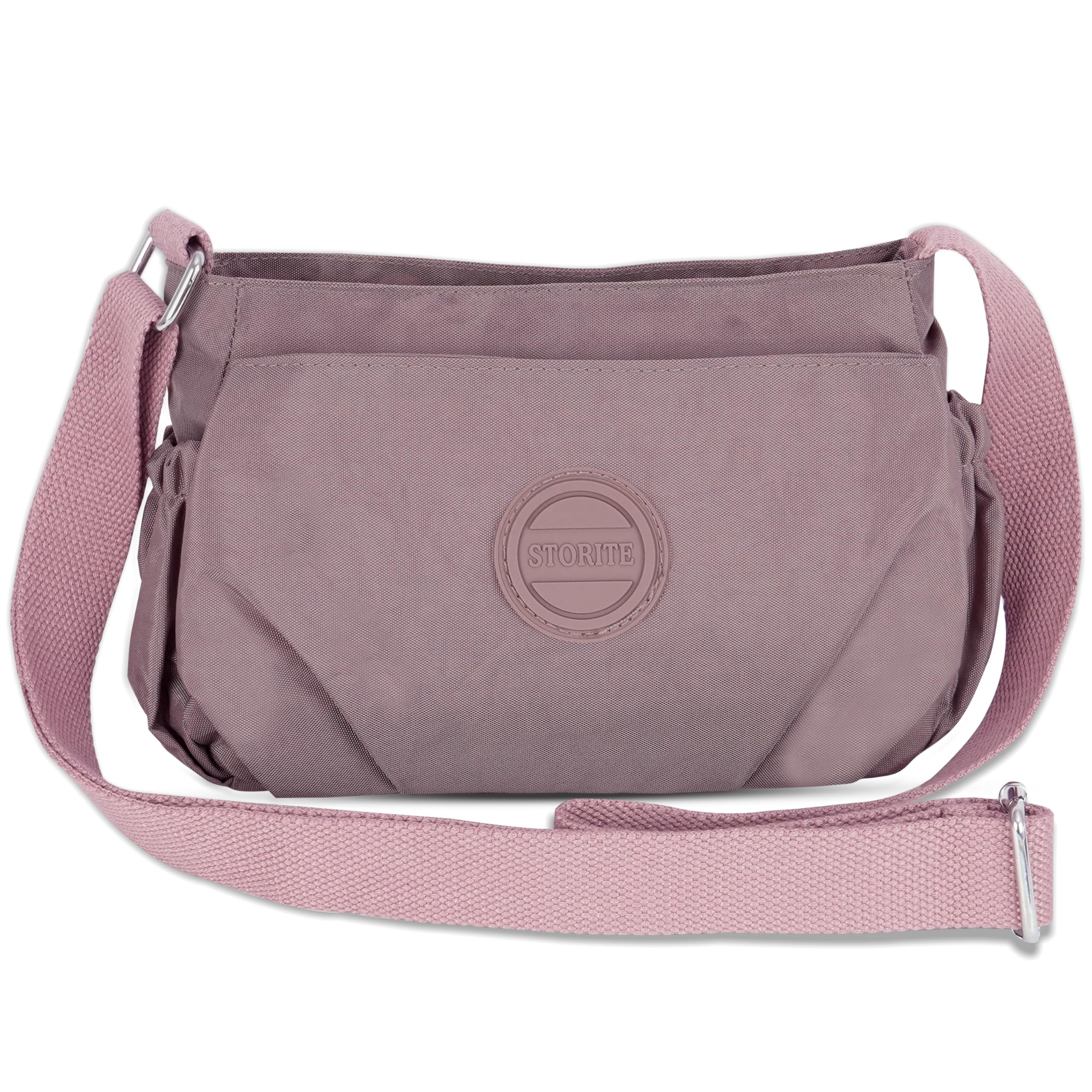 Women's Utility Stylish Lightweight Sling Crossbody Shoulder Bag (Bean, 22X15X9Cm, purple)