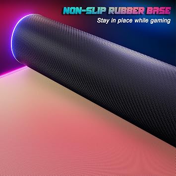 RGB Gaming Mouse Pad, ITNRSIIET Full Desk XL Extended Large Gaming Mouse Pad, 12 Lighting Modes, 30% Thick, Large LED Desk Mat for Keyboards, Men, Gamers, E-Sports Professionals, 32 x 12, Gradient