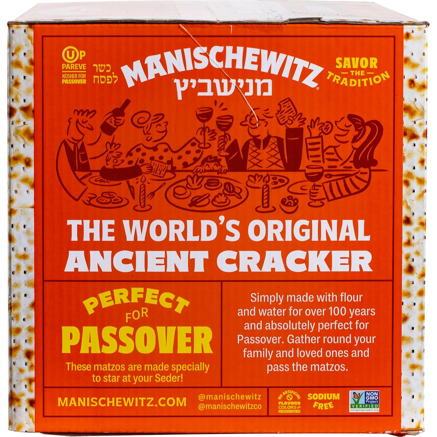 Manischewitz Matzo, Unsalted, 80 Ounce Box
