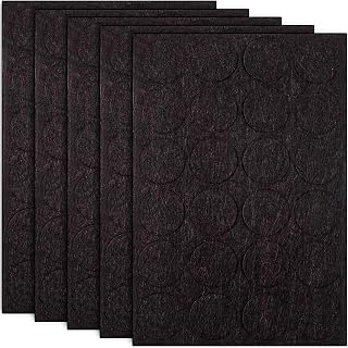 SmallCat 120 Pcs Small Felt Furniture Pads, Furniture Pads for Hardwood Floors, Furniture Felt Pads, Round Felt Pads for Chair Legs Desks Drawers Vases Photo Frames Cabinets Doors- Brown (0.86'')