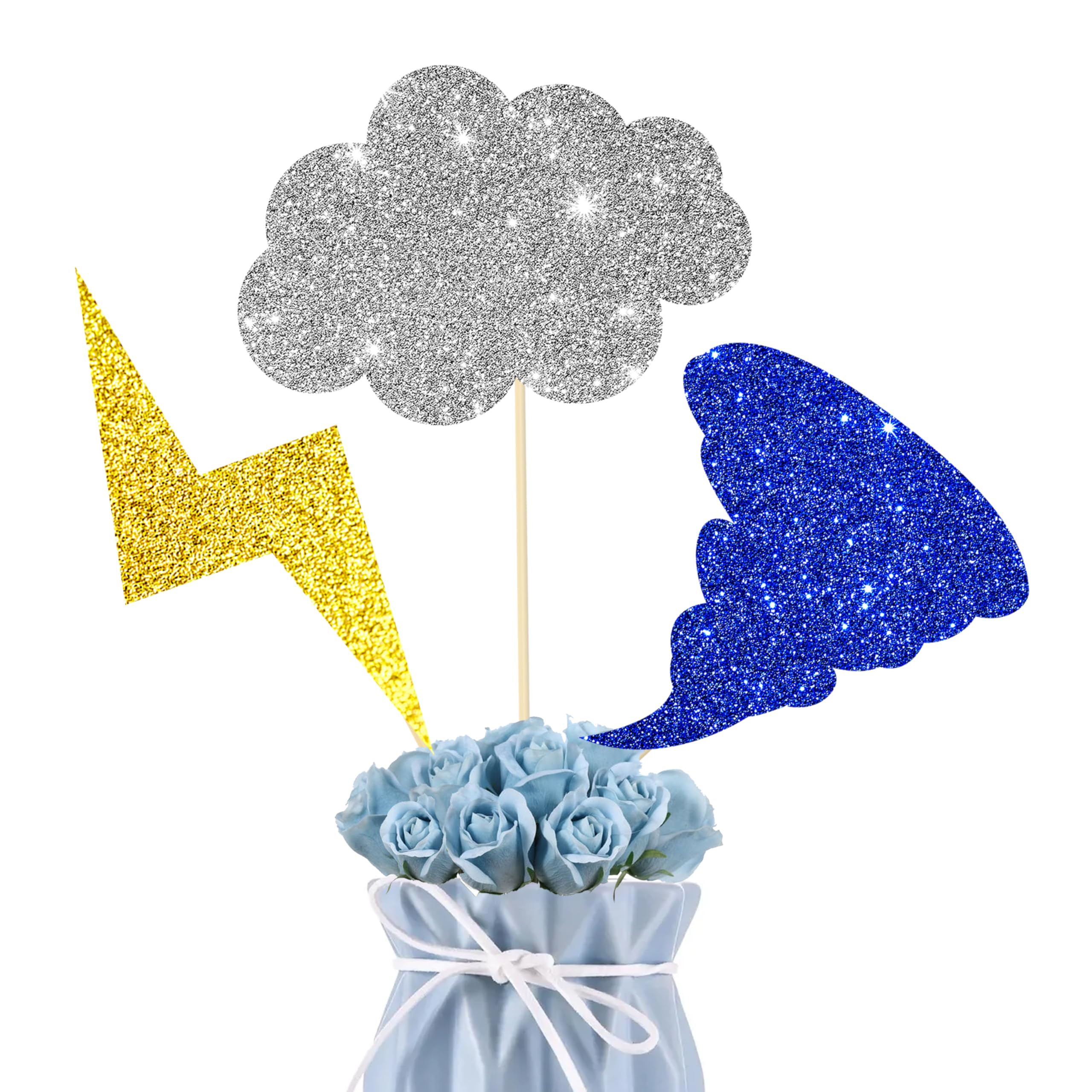 Sursurprise Tornado Party Dekoration – Konfetti Mit Wolken, Blitzen & Tornados, Glitzerkarton, Für Themenpartys