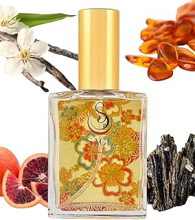 Amber Organic Perfume Spray by Sage- 2 oz, Vegan & Cruelty-Free, Earthy Scent, Amber, Blood Orange, Musk - Made in USA