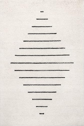 Miniatura 3 de nuLOOM Jules - Alfombra de lana y algodón con diseño de diamantes enganchados a mano, 6 x 9 pies