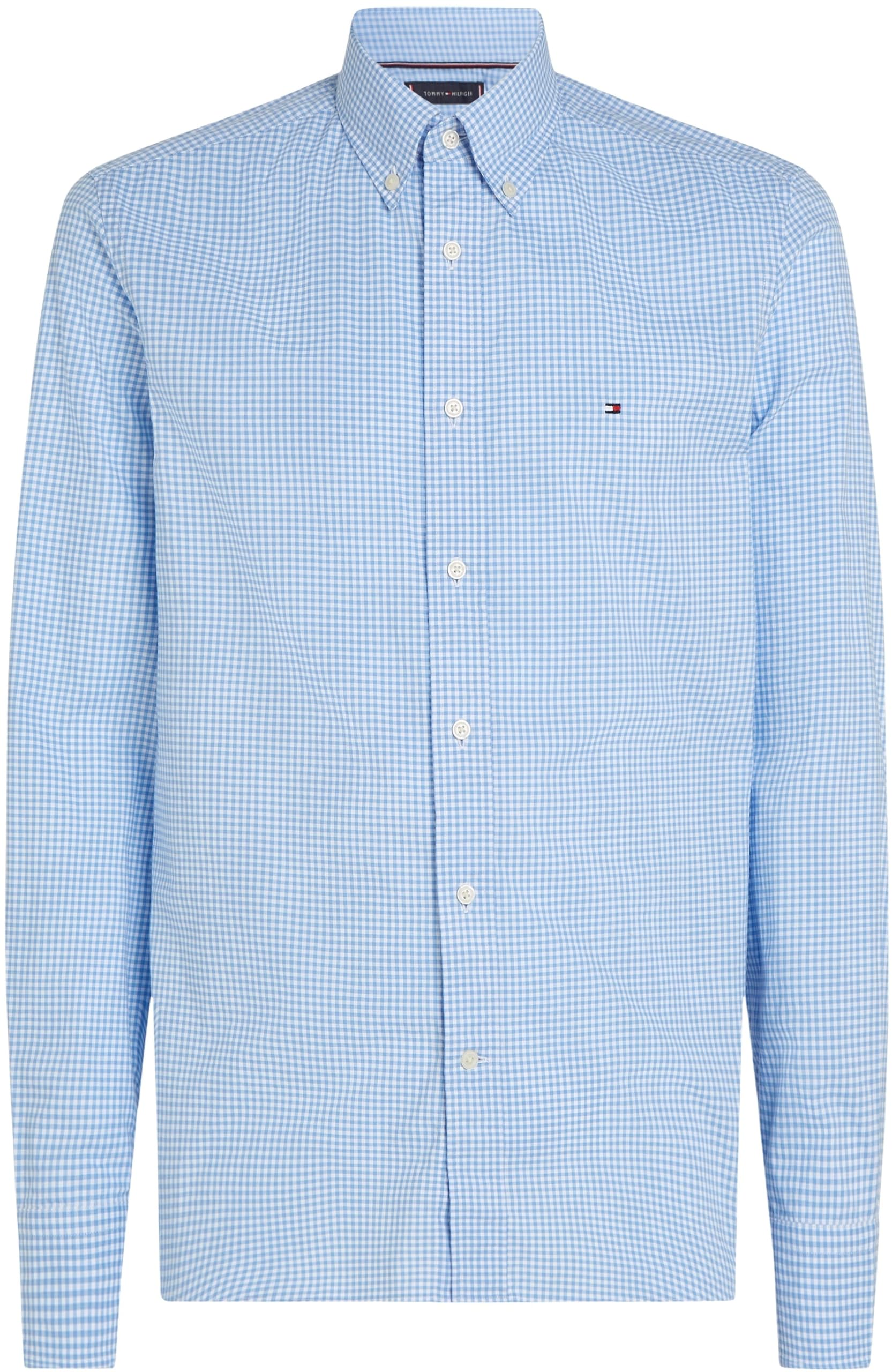 Tommy Hilfiger Uomo Camicia Flex Poplin Gingham Regular Fit