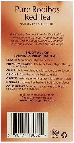 Vista 113 de Twinings, Pure Green Tea - Té verde con sabor suave y aroma atractivo con cafeína, disfruta caliente o helado, bolsas de té individuales