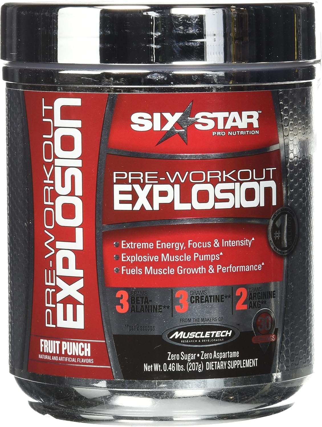 Six Star PreWorkout Explosion, Fruit Punch, 0.45 Pound