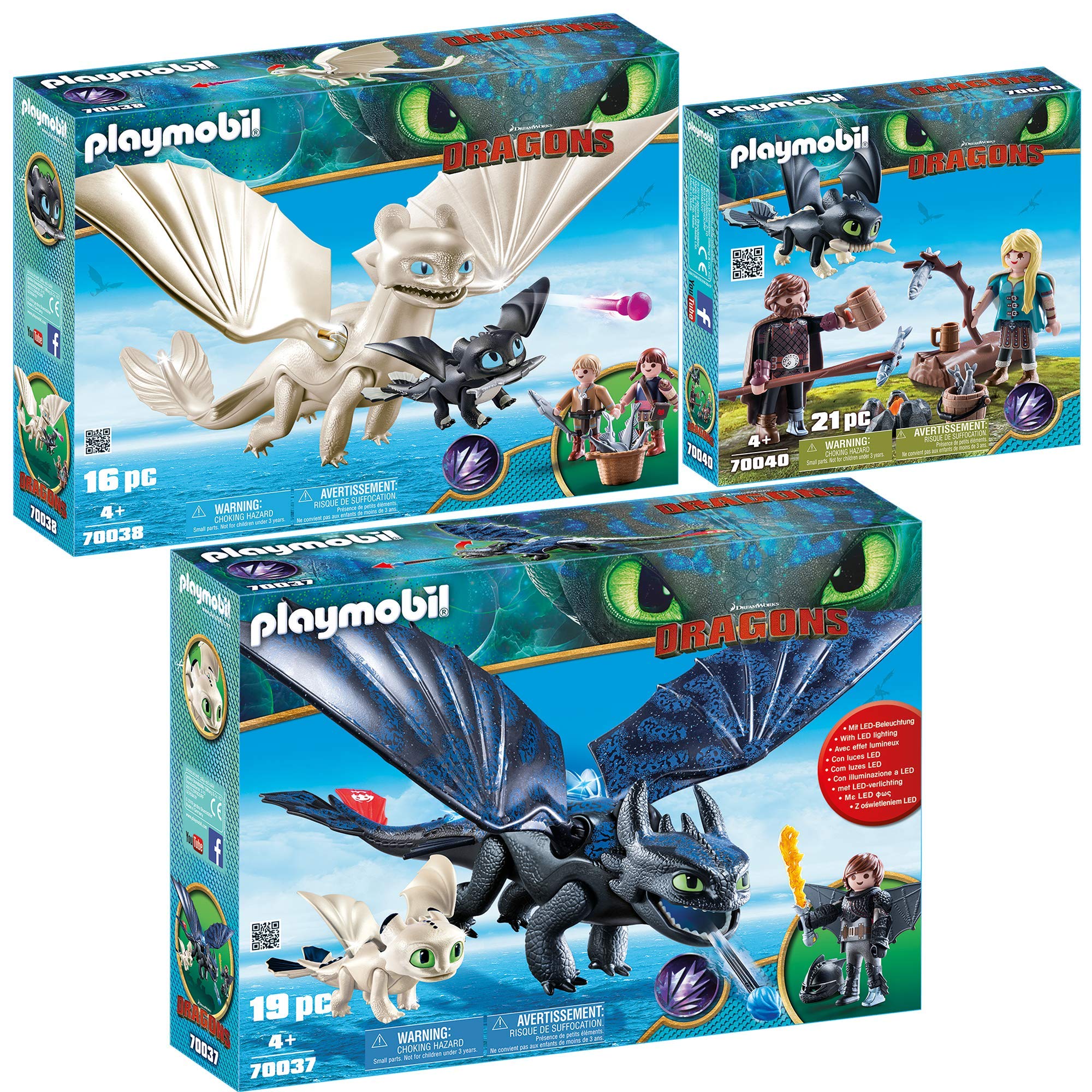 Buy Playmo PLAYMOBIL® Dragons 3 pcs. Set 70037 70038 70040 Hiccup and