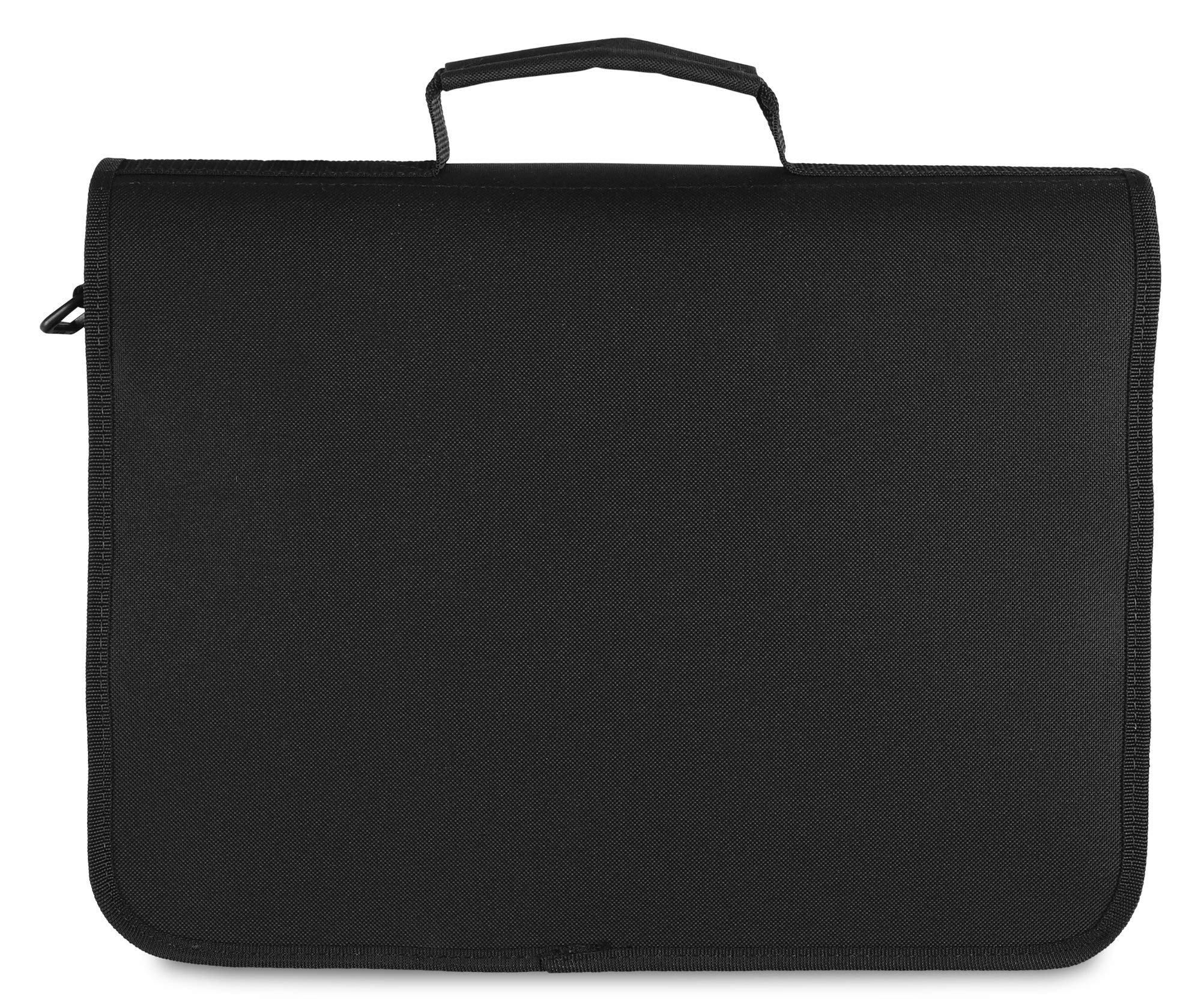 Classic Cantabile Borsa Portaspartiti - Borsa per Lezioni di Musica e Educazione Musicale Precoce - Per Spartiti Formato DIN e US - Tracolla - Tasche Interne per Accessori - Design Musicale - Nero