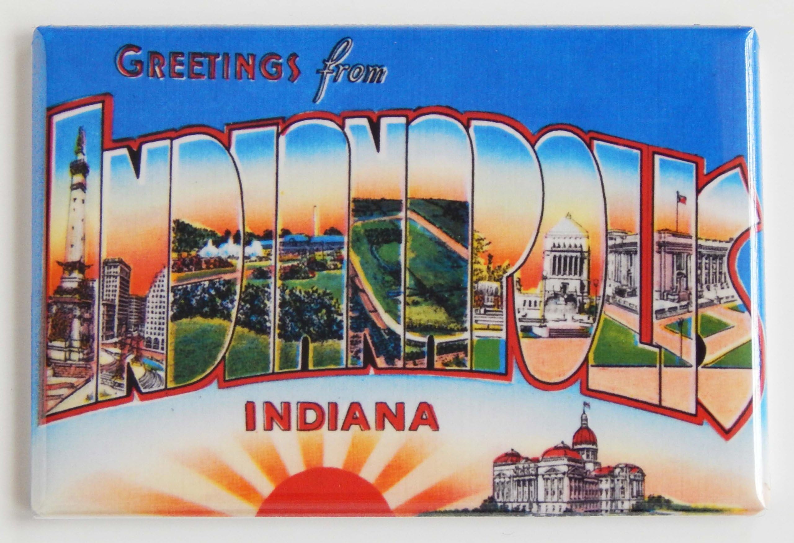 Greetings from Indianapolis Indiana Fridge Refrigerator Home & Kitchen