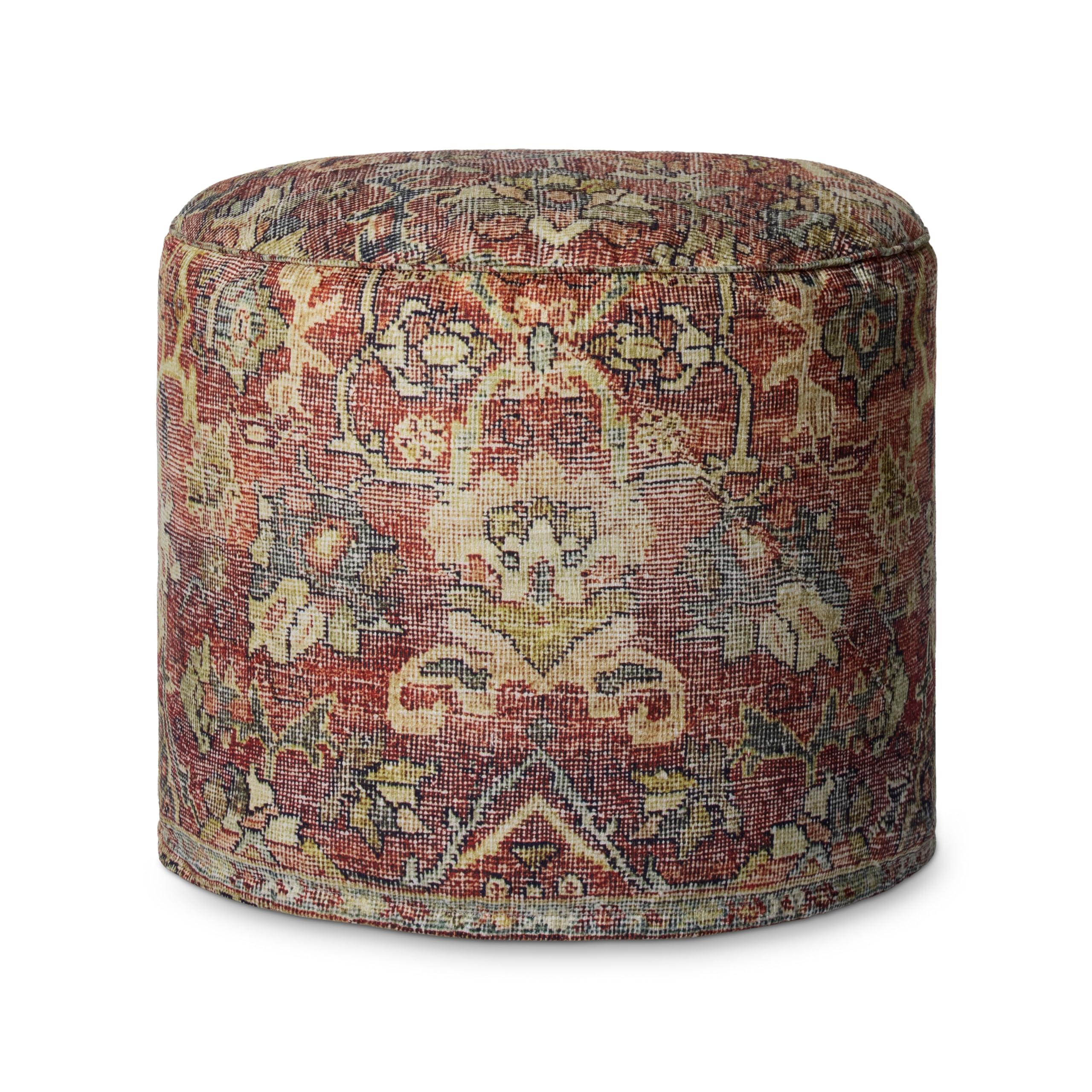 Loloi II Collection LPFLAY2 Spice 18" W x 18" D x 20" H Pouf-image-16