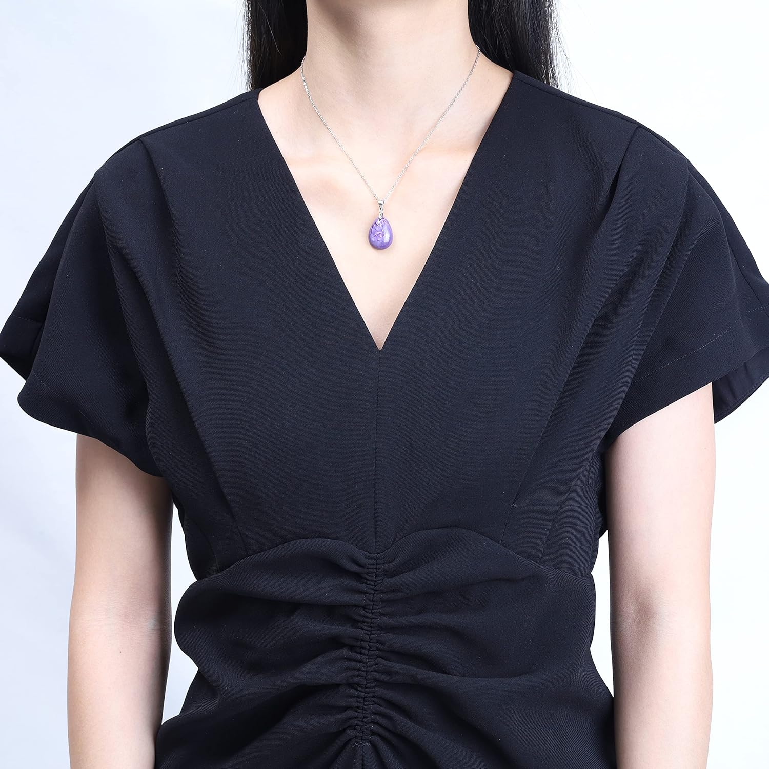 GAVU Women’s Teardrop Necklace, Crystal Pendant Necklace for Women - Image 2