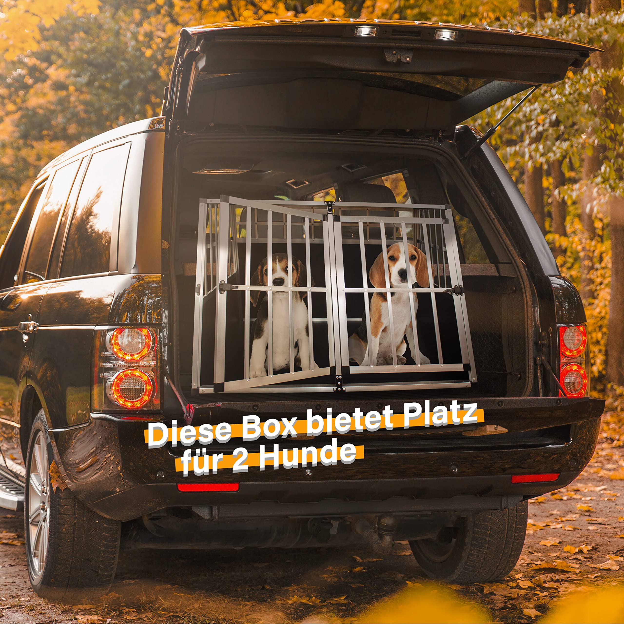 Merschbrock Trade GmbH Transportín XL para el coche, caja de viaje para perros, jaula de transporte