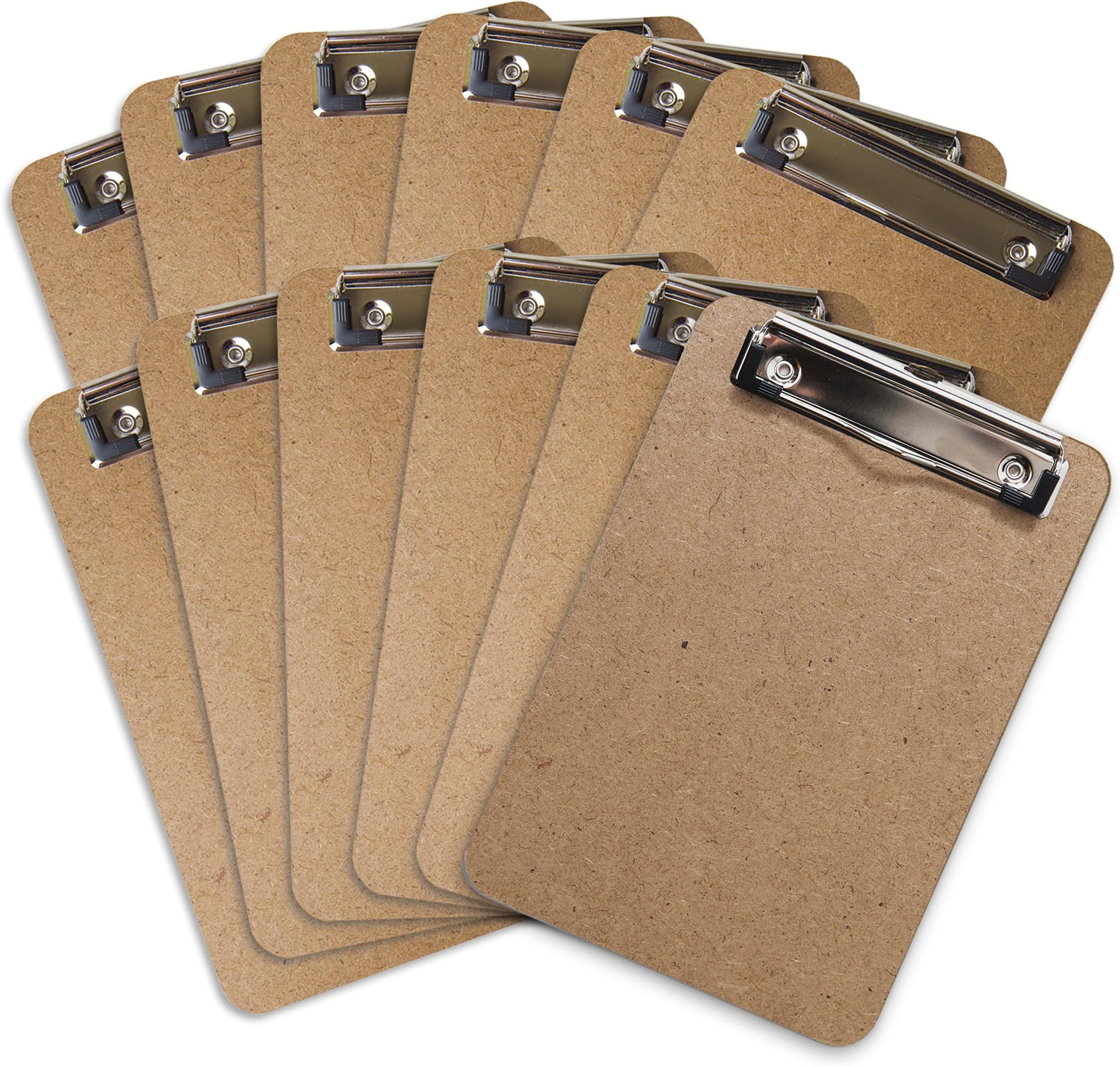 Mini Clipboard 6" x 9" (Set of 12) Memo Clipboard | Small Clipboards 6x9 with Low Profile Clip, Mini Clipboards 6x9, Little Clipboards Half Size | Office, Teacher, Classroom & Back to School Supplies