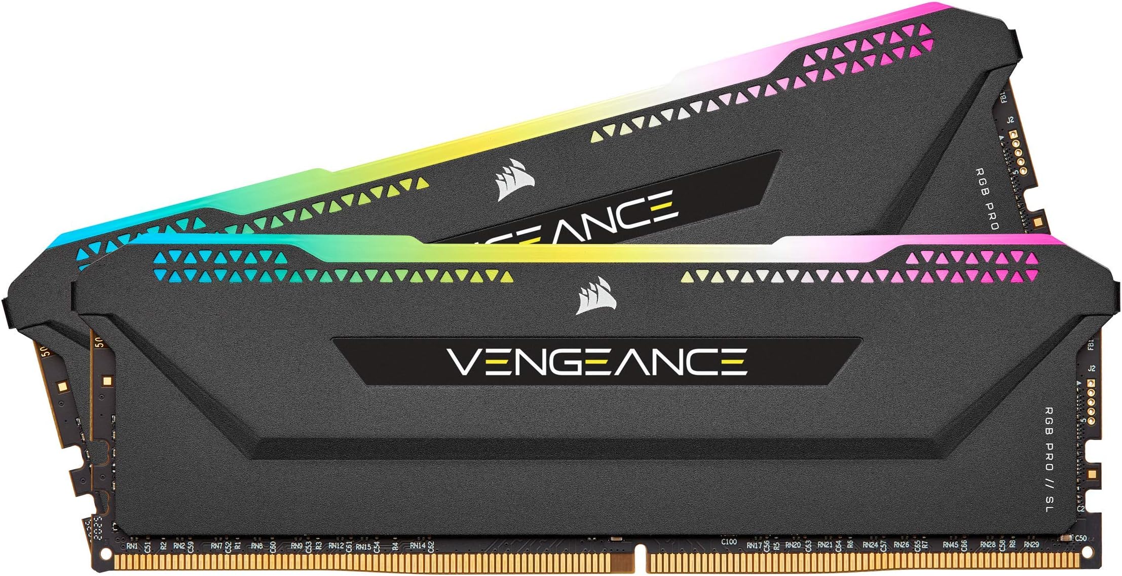CORSAIR VENGEANCE RGB PRO SL 32GB (2x16GB) DDR4 3600 (PC4-28800) C18 1.35V Optimized for AMD Ryzen - Black