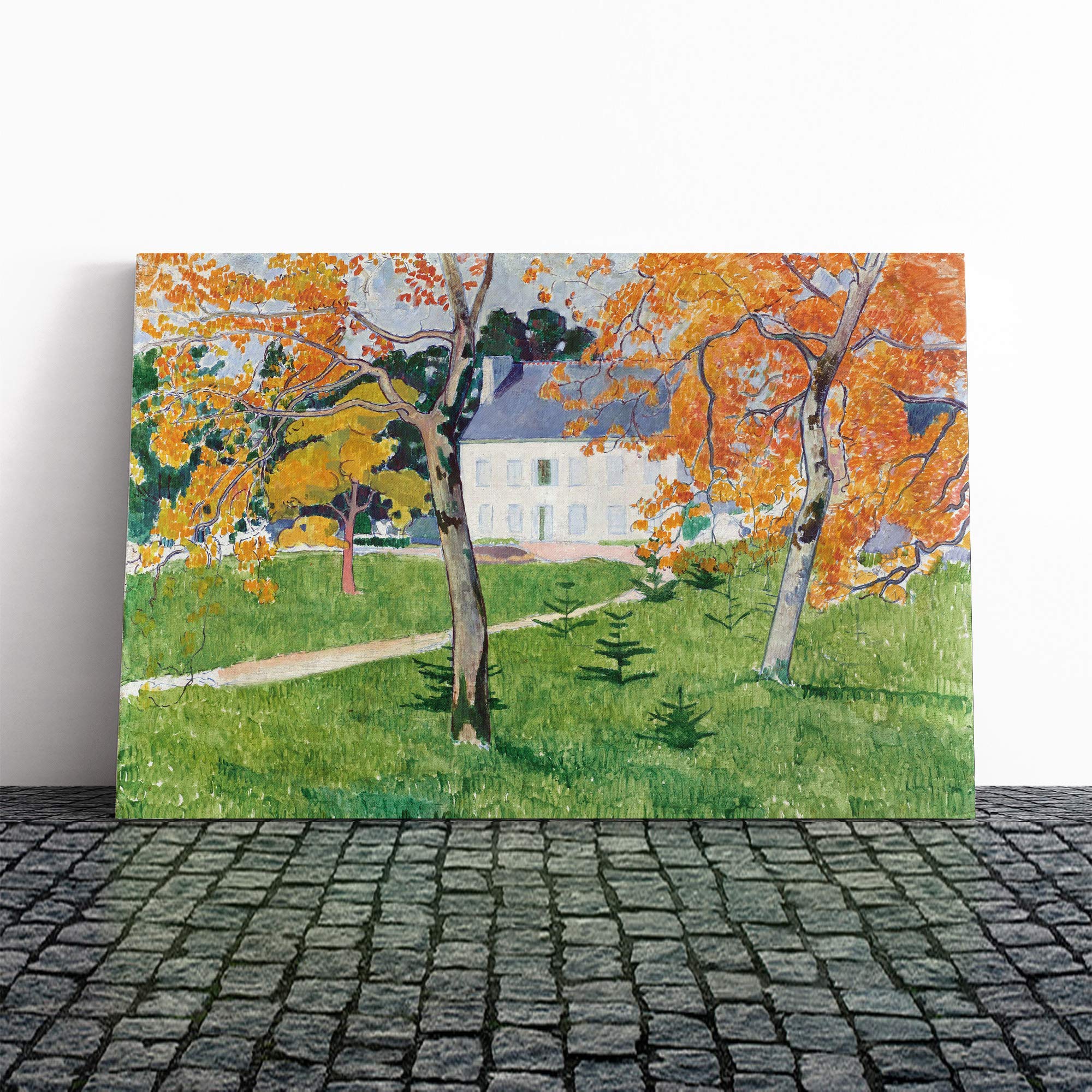Emile Bernard House Among The Trees Canvas Print | Gallery Wrapped 30mm Frame Wall Art | 30x20 inches | Ready to Hang | Modern Landscape Picture | Living Room Bedroom Lounge Office