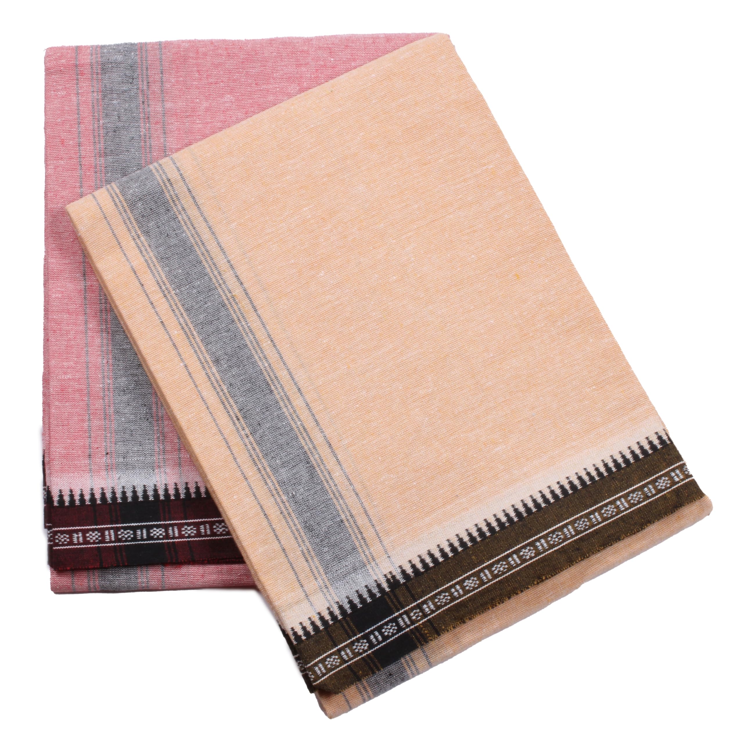 tharunsha elite Cotton Men's Single Dhoti -1.9 Mtrs Color Dhoti Big Blue Border Set of 2-picture-18