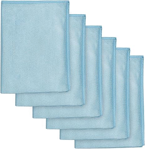 Amazon マイクロファイバー クリーニングクロス ガラスタオル 窓拭き 超極細繊維 食器 鏡 窓 ガラス製品 コップ専用ふきん 調理台 ガラス グラス クリーニング タオル リントフリー 30 40cm 6枚セット ブルー ふきん オンライン通販