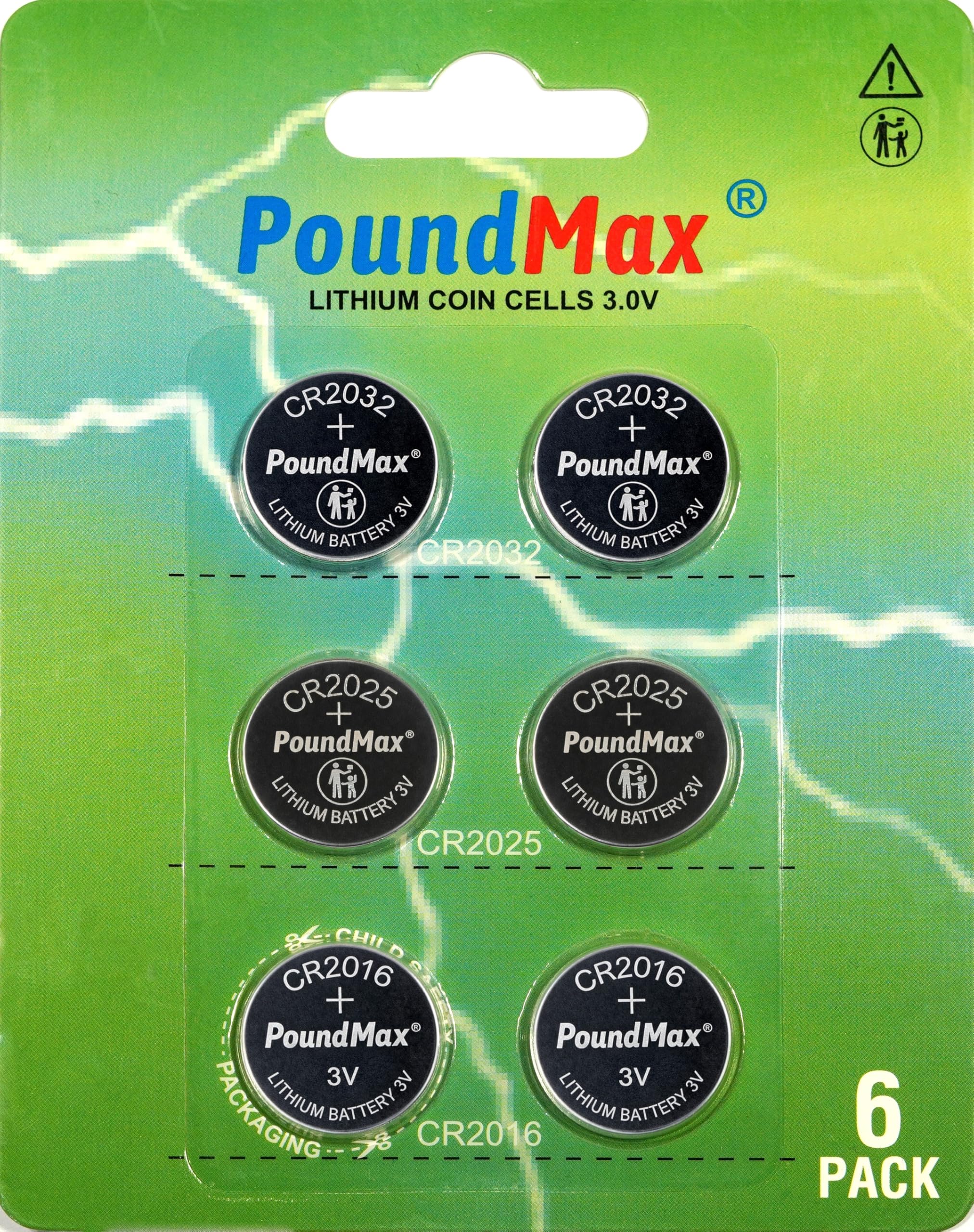 8 Batterie Al Litio JCB CR2032 CR2025 CR2016 3V – Pile A Bottone, Scadenza 2025