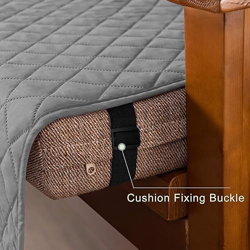 Vista 307 de Chun YI. - Funda reversible para sofá, funda para sillón, fácil de instalar, lavable, cubiertas para sala de estar. Negro