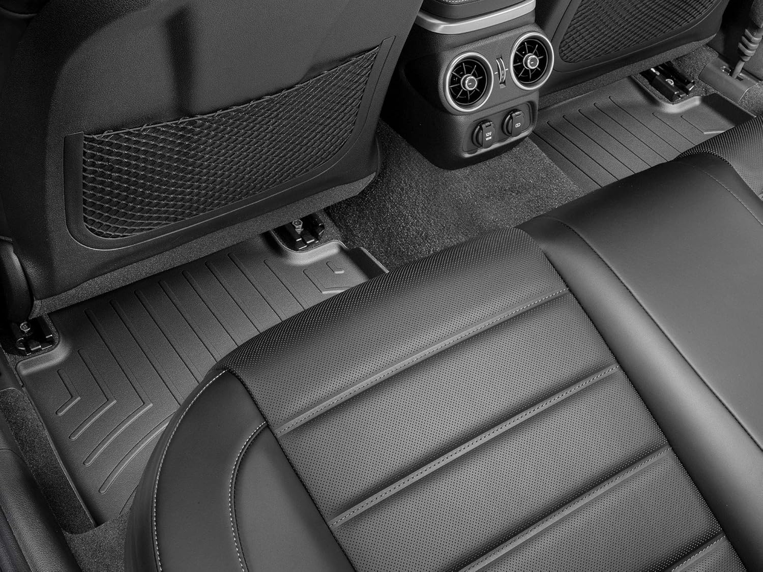 WeatherTech Custom Fit FloorLiners for Kia Stinger, Stinger, 2nd Row (4412382), Black
