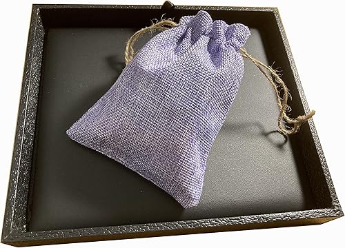 Miniatura 6 de N'icePackaging - Bandeja de dados acolchada negra de lujo con bolsa de dados de viaje de arpillera morada - para juegos de rolmesaD&D 5e  rodar