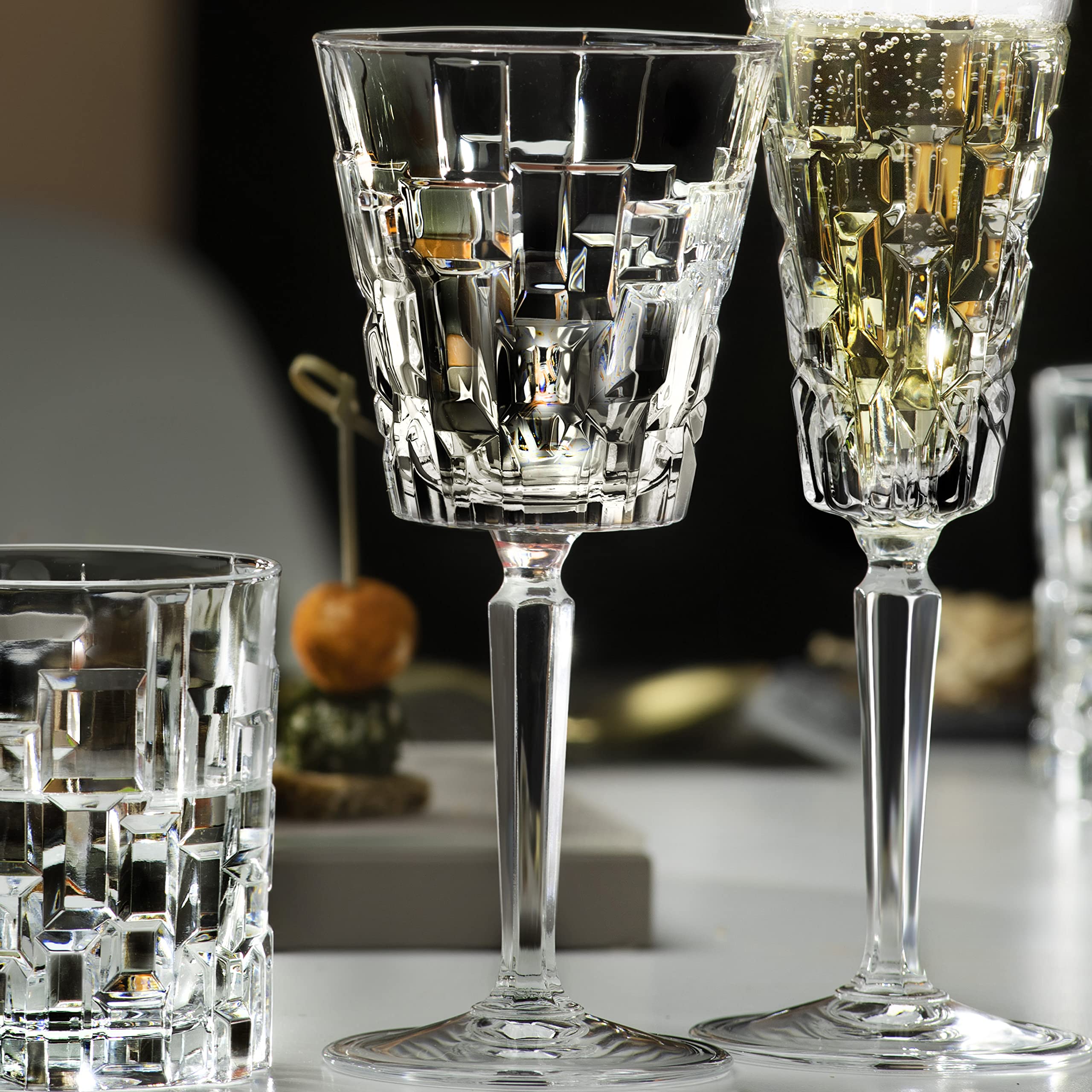 Lorren Home Trends 274368 RCR ETNA-Juego de 6 Copas de Vino, Cristal, 20 cl