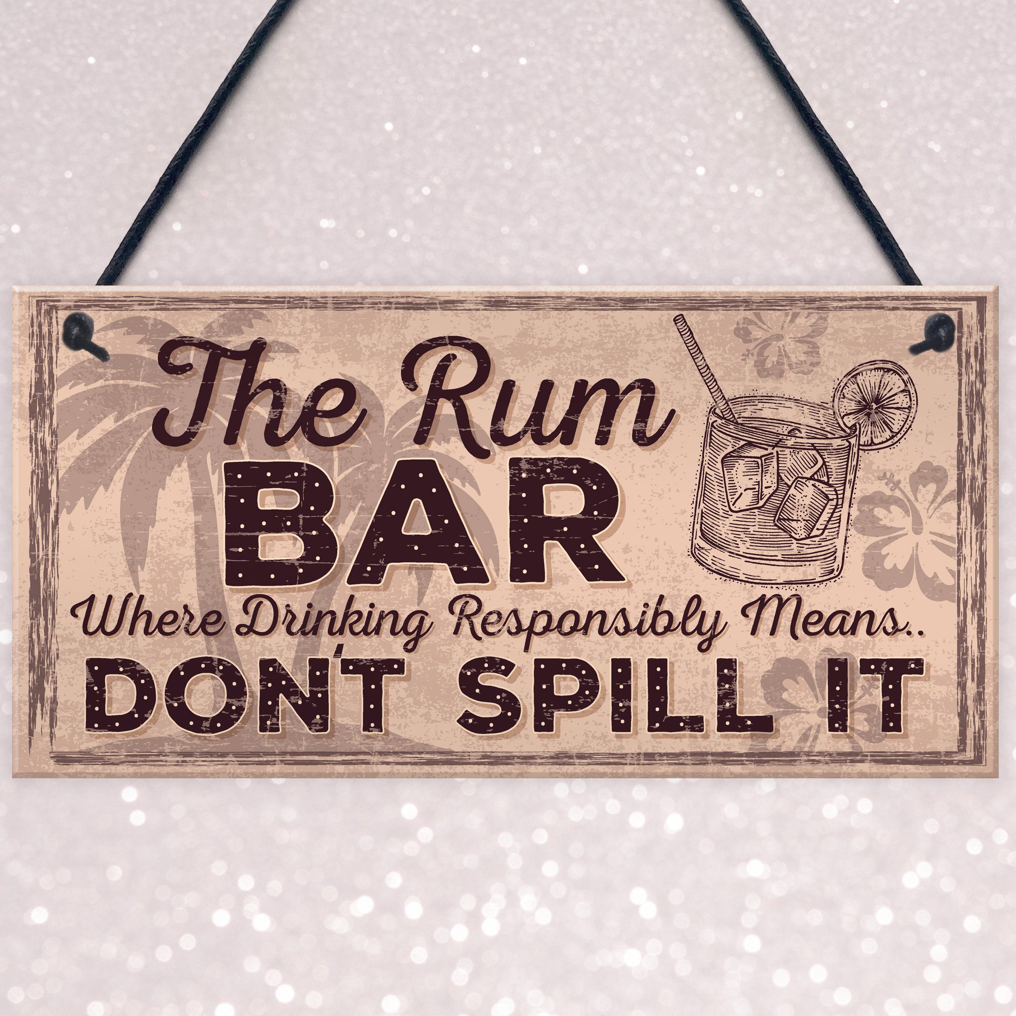 Targa Da Parete RED OCEAN Con Scritta 'Let's Drink VODKA And Talk Shite!', In PVC, 200x100 Mm, Per Bar E Taverna - 3