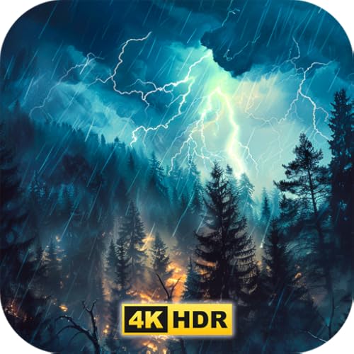 Thunder and Lightning Relaxation Screensaver for TV: Soothing Thunderstorm and Lightning Sounds, Relaxing Music, HD Nature Videos, and Ambient Storm Scenery for Stress Relief and Sleep Aid