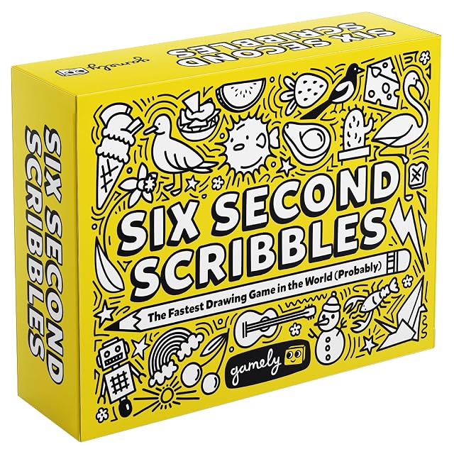Garabatos en Seis Segundos: El Juego en el Que se dibuja frenéticamente y Que es fantásticamente Divertido | Un Juego para Toda la Familia en el Que disfrutarán niños, jóvenes y Mayores (Inglés)