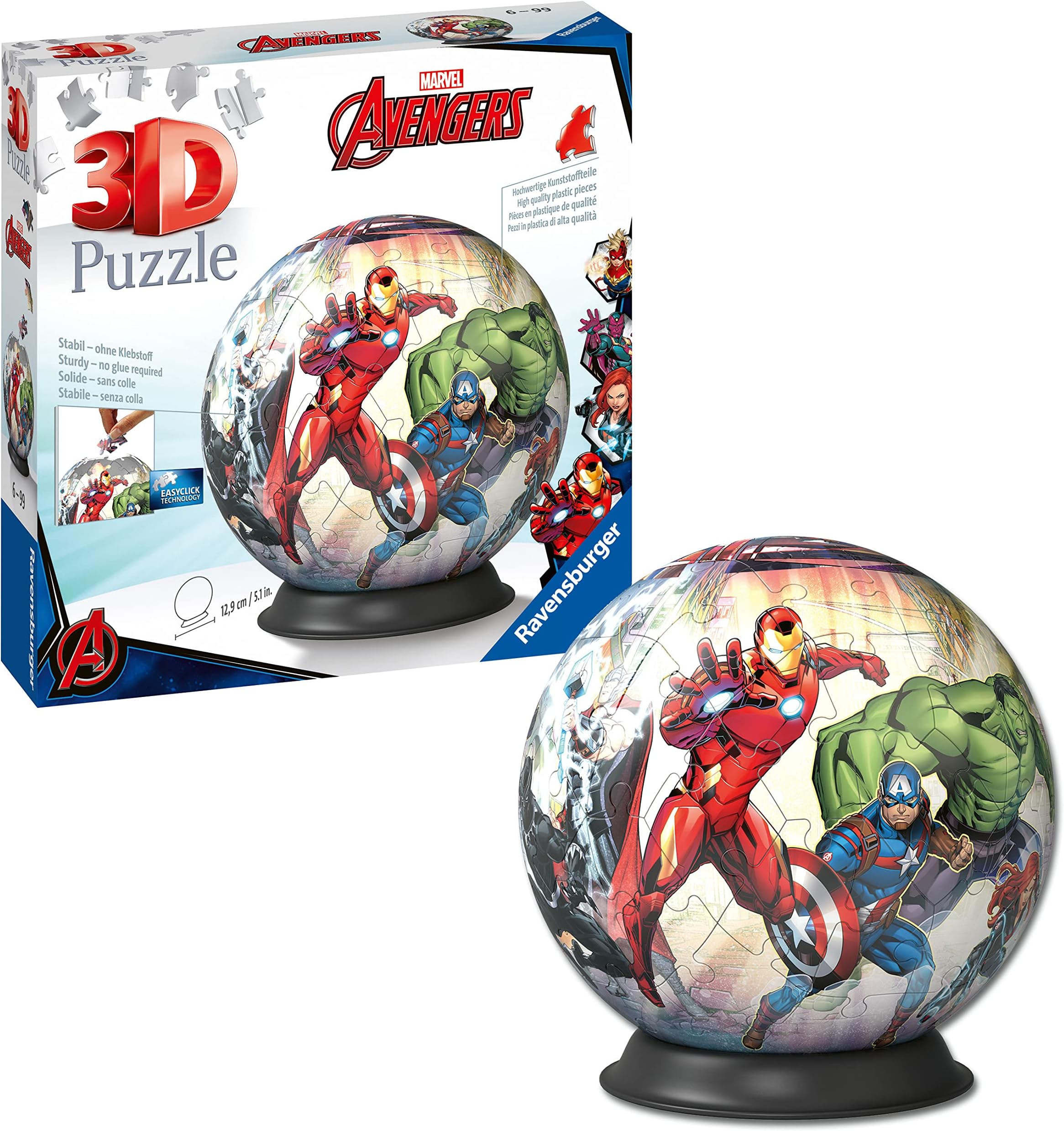 Ravensburger Marvel Avengers 3D Jigsaw Puzzle for Kids Age 6 Years Up - 72 Pieces - No Glue Required