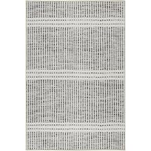Dash & Albert Malta Grey Striped Washable Rug, 76"x96"