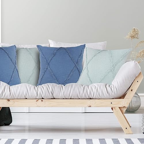 Miniatura 5 de Trade AM Ox Bay Raquel - Juego de 2 fundas de almohada cuadradas de algodón natural