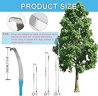 Vista 3 de Sierra de poste manual, sierras de poste para podar árboles, sierra de poda de poste, sierra de poste extendida de varias etapas, herramientas