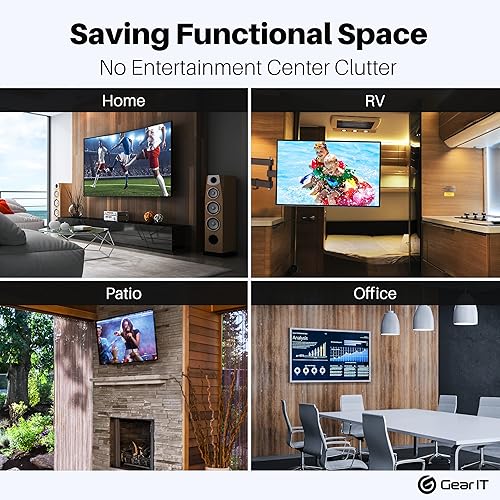 Miniatura 6 de GEARit Soporte de pared para TV (TV de 23 a 43 pulgadas) hasta 66 libras  Movimiento giratorio completo, inclinación, brazo articulado, Vesa 75 100