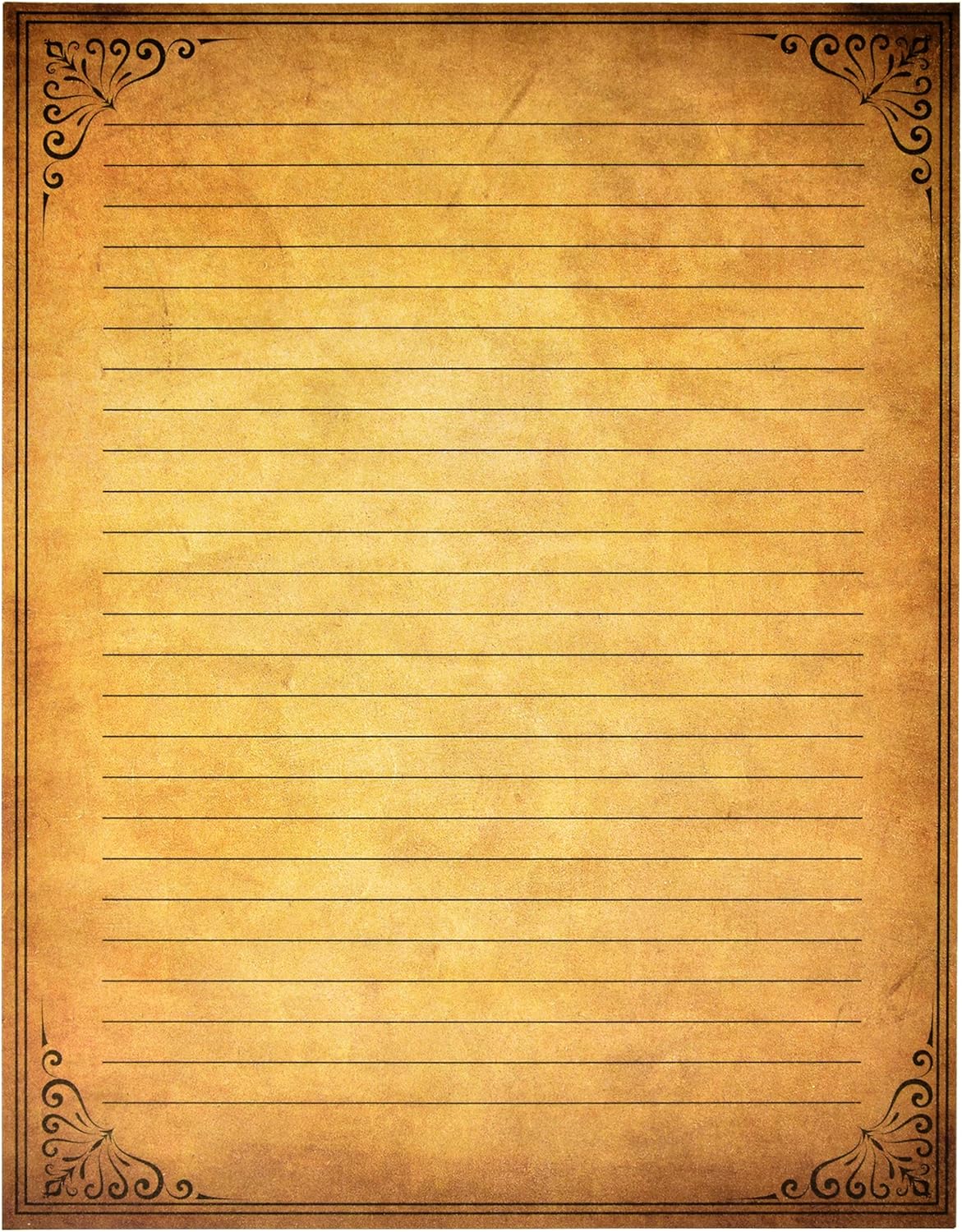 amazon com 100 pack aged lined paper vintage antique stationery papers 8 5 x 11 old fashion looking letter sheets for writing calligraphy scrapbook crafts office notes certificate wedding invitation printing office products