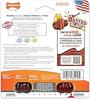 Vista 12 de Nylabone Juguete masticable original y texturizado para perros, juguetes duraderos y resistentes para masticadores agresivos, sabor a tocino