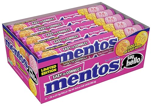 Mentos, Fruta mixta, 1.32 onzas (paquete de 15)