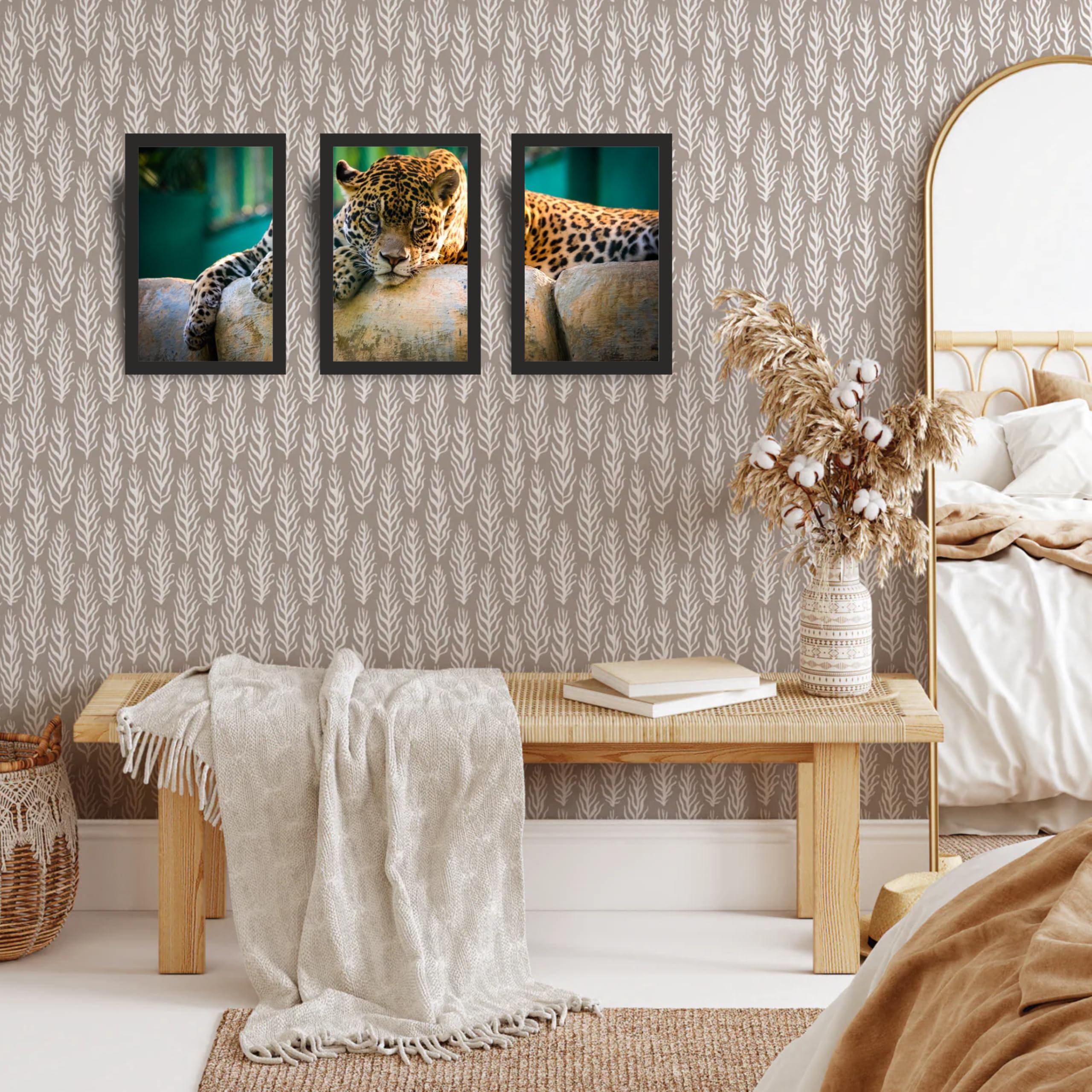 Leopard Wall Art Frame Set of 3