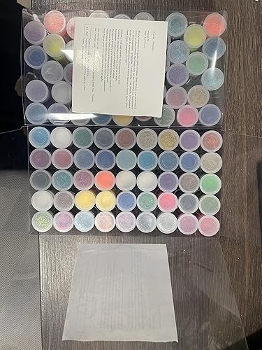 Miniatura 8 de Estanoite - Purpurina fina para resina epoxi, juego de 45 colores, polvo de purpurina extra fina para manualidades, purpurina surtida para arte de