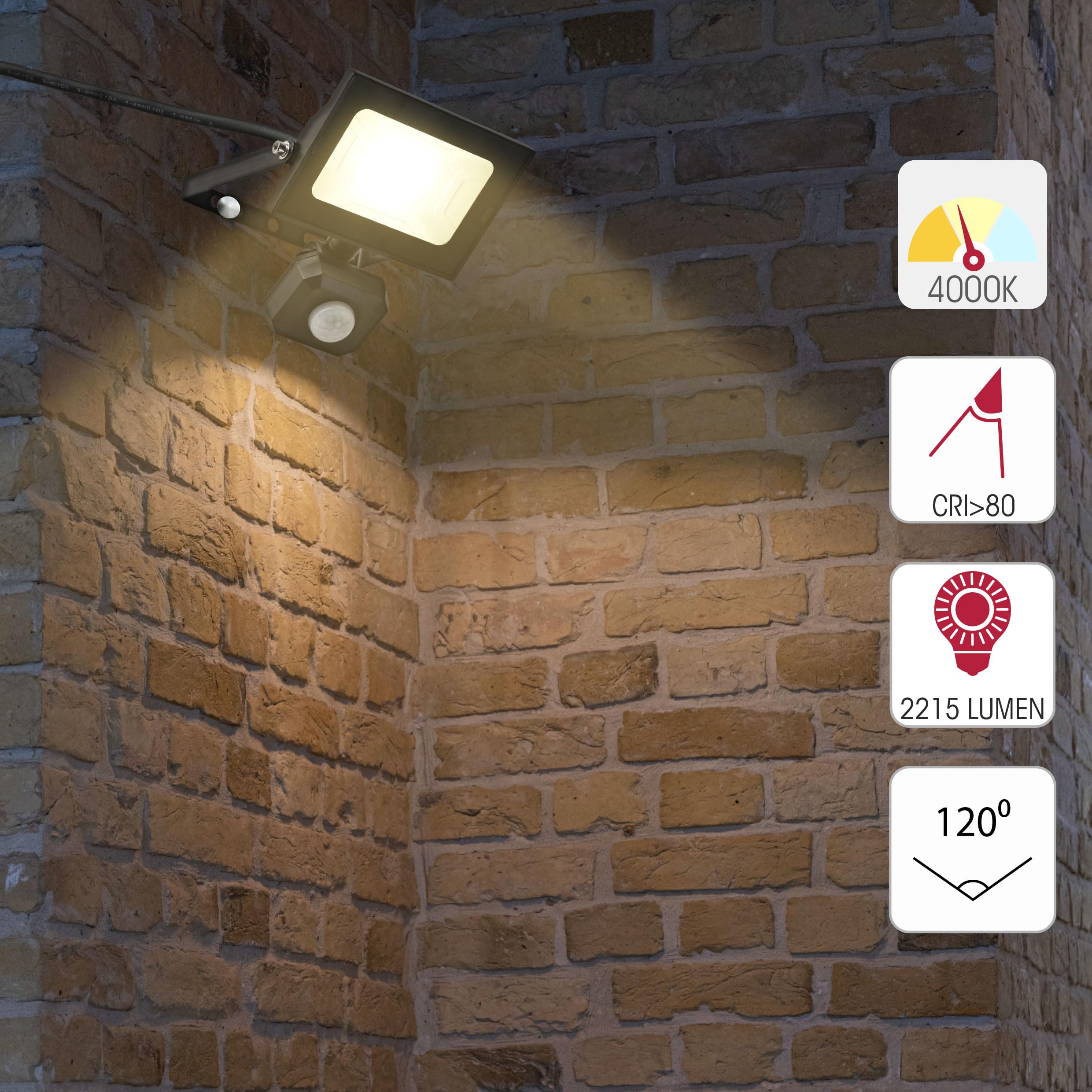 TEKLED® Outdoor LED Floodlight, White - Image 3