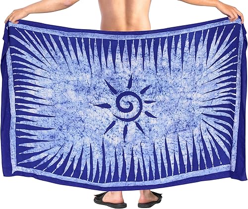 Miniatura 4 de LA LEELA Pareo de playa estándar pareo para hombre Dashiki Sarong Full Beach Wrap