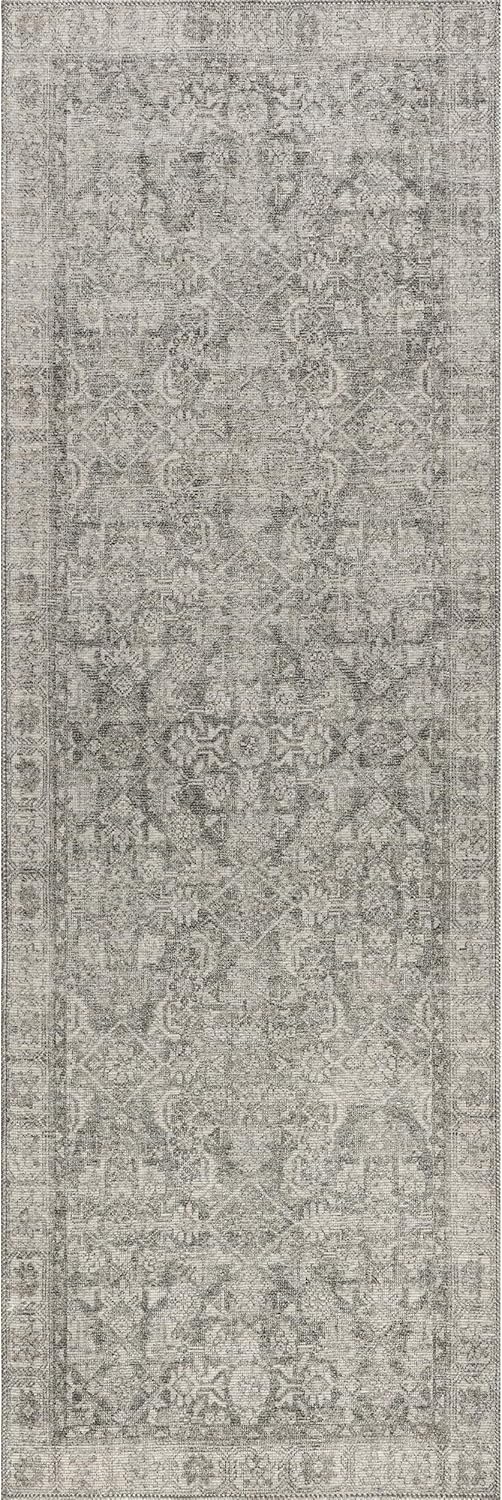 Nuloom Hillstone Collection Calianna Grey/Beige, 2'8" x 8', Soft and Cozy, High Traffic, Stain Resistant, Easy Clean, Durable Runner for Bedroom, Living Room, Dining, Den, Foyer, Entryway