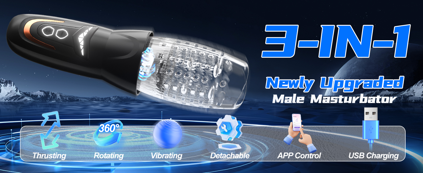 Amazon.com: Lumodia Sex Toys for Men, 3 in 1 Automatic Male Masturbator  with 8 Thrusting Rotating & 10 Vibration, APP Control Adult Toys for Men  Penis Vibrator, Male Stroker Masturbators Adult Sex