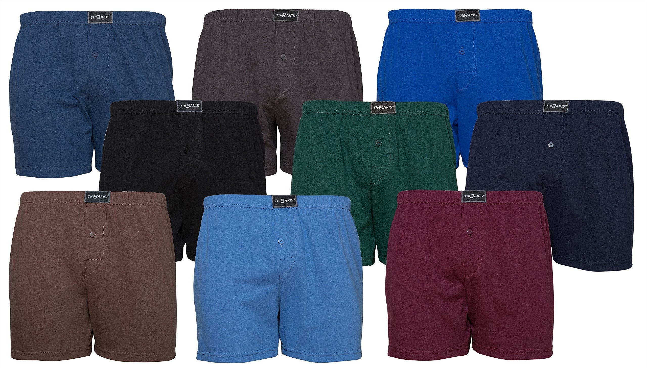 BestSale247 - Confezione da 6 boxer da uomo con apertura, in 100% cotone, taglie da M a 7XL