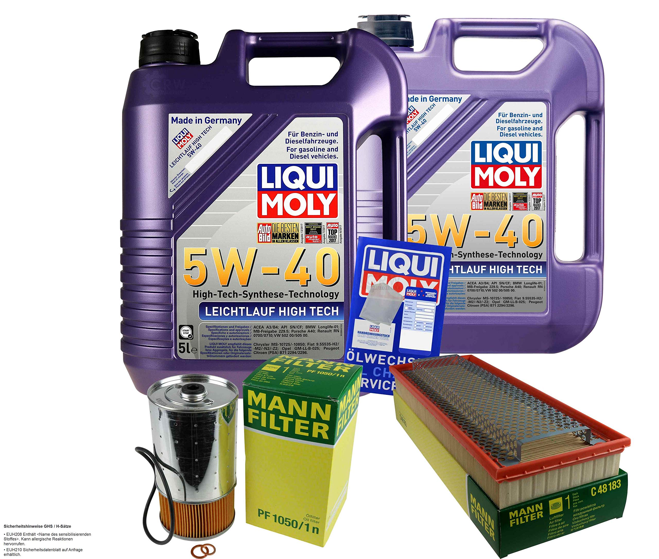 Kit d'inspection 10 l LM LL High Tech 5W-40 + filtre à air MANN
